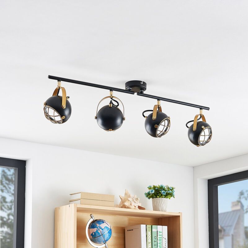 

Dawid plafón LED en oro, 4 luces - Lindby
