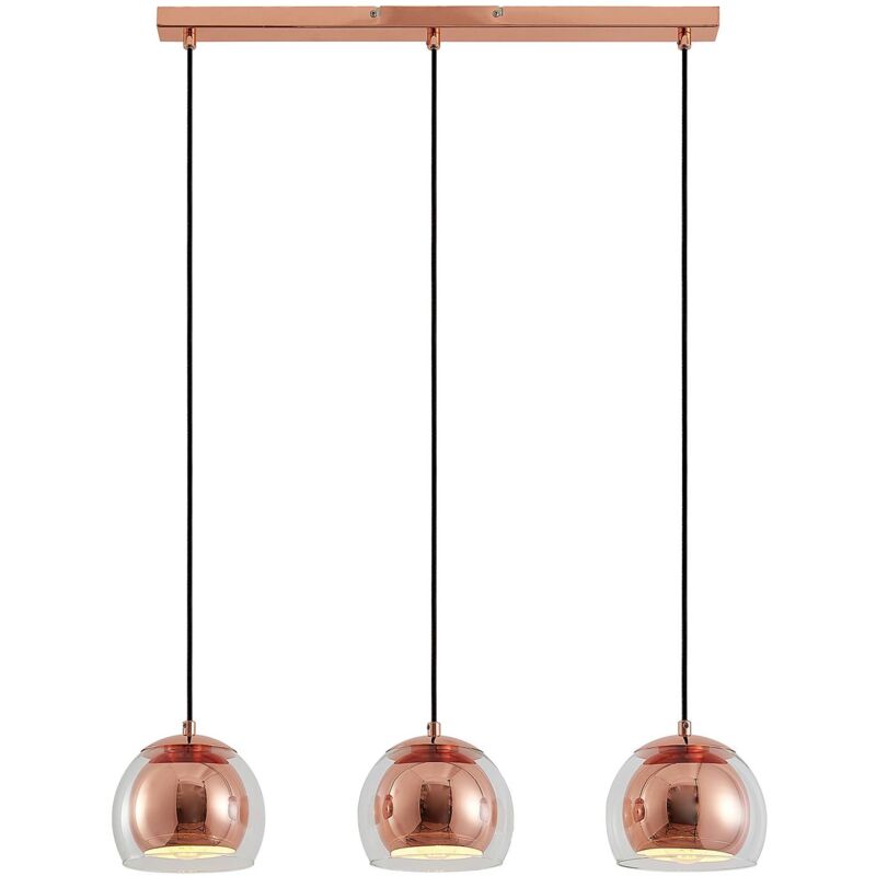 

Lindby Daymien lámpara colgante, 3 luces, cobre
