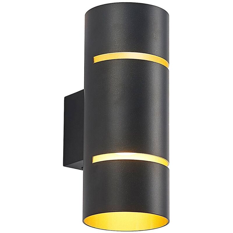 

Lindby Deora LED aplique redondo, negro-cobre