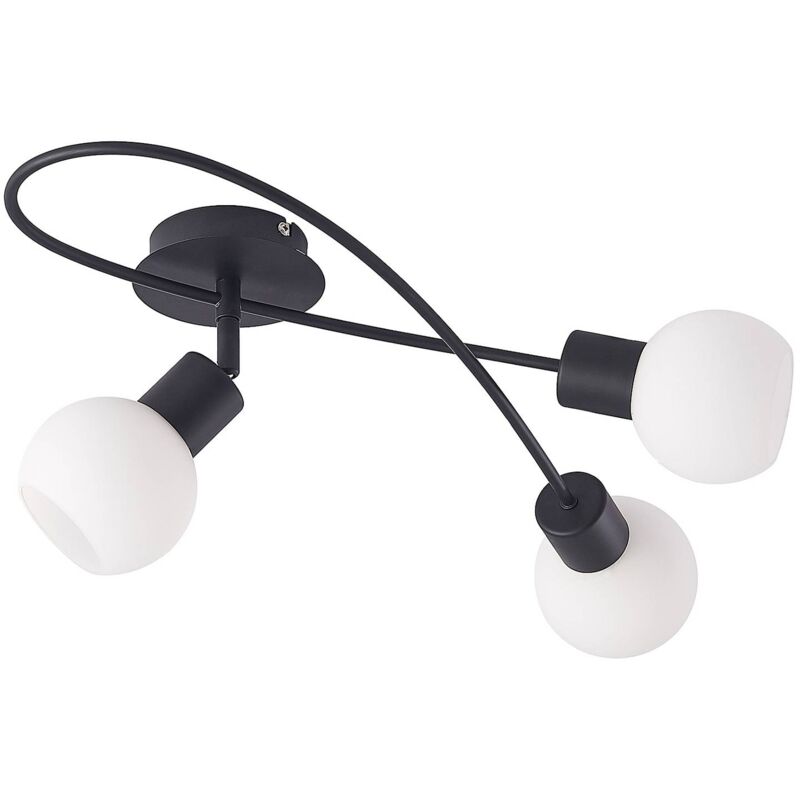 

Elaina plafón LED 3 luces, negro blanco - Lindby