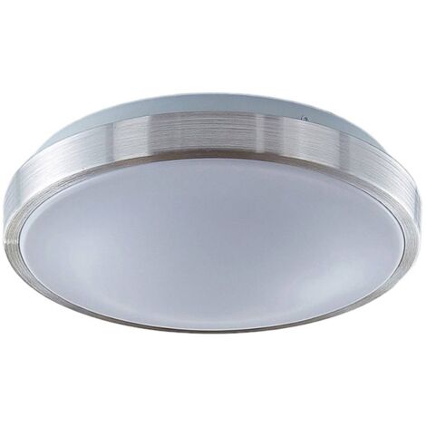 Lindby Emelie LED-Deckenlampe, rund, 42 cm - alu, weiß