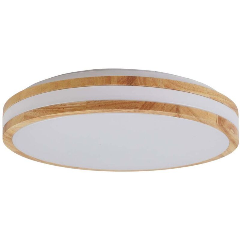 Led Deckenleuchte "emiva" Aus Holz Für Wohnzimmer & Esszimmer Von Lindby