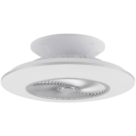 Lindby Espara ventilatore LED a pale con luce - bianco, cromo