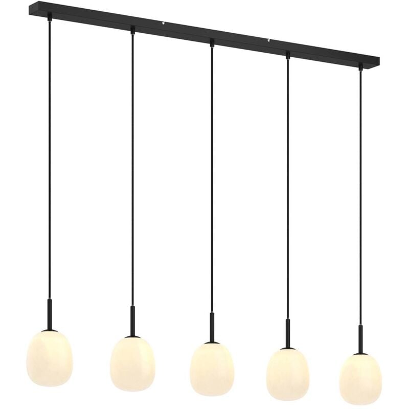 

Etiena lámpara colgante 5 luces vidrio opal - Lindby