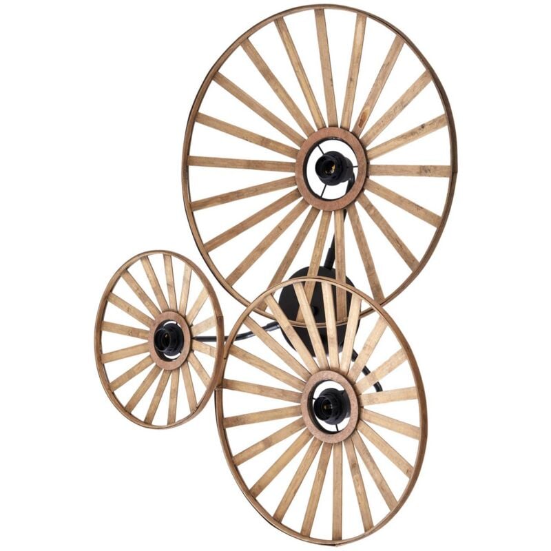 Lindby - Evandor applique, 3 luci, naturale