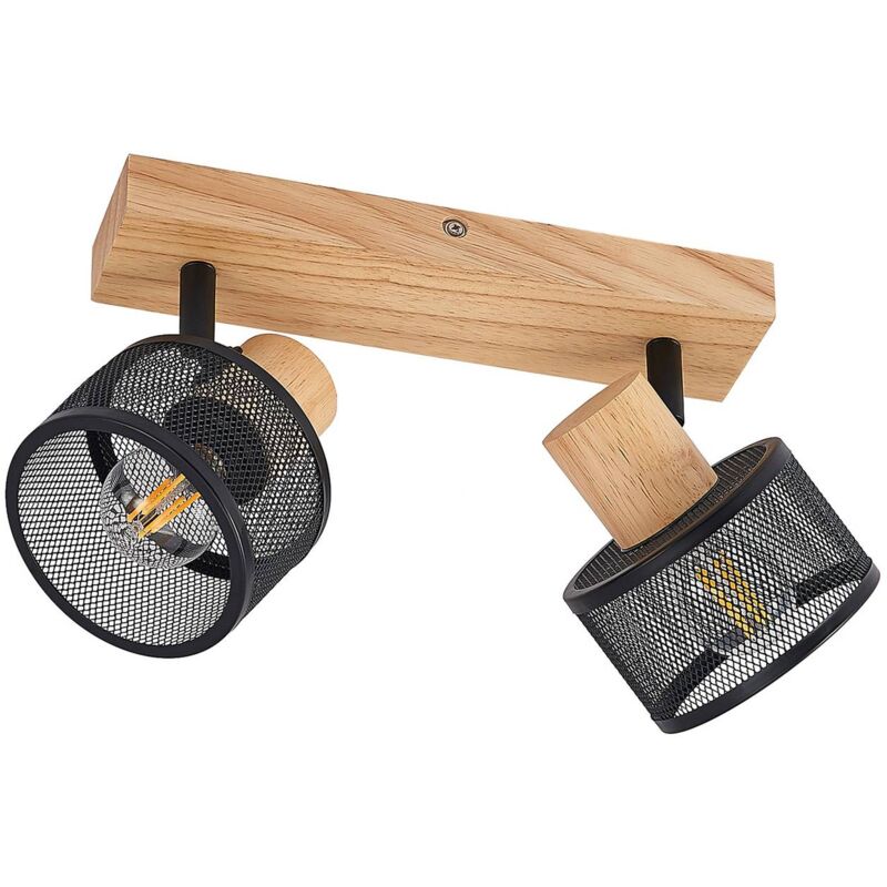 

Evinora foco de techo de madera, 2 luces - Lindby