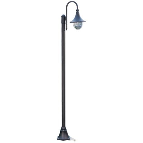 Lindby Farola exterior 'Daphne' en Negro de Aluminio