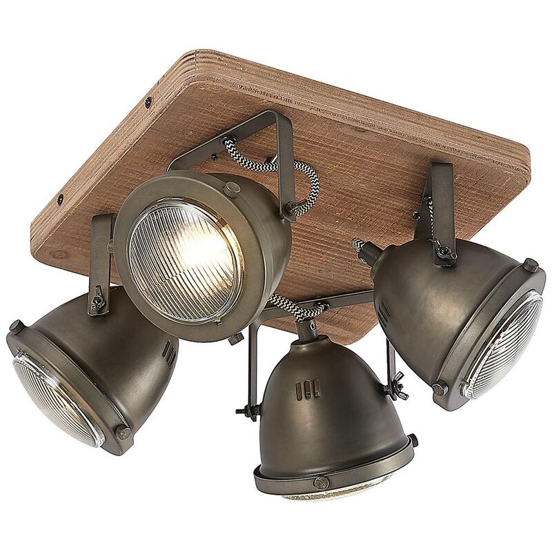 

Lindby Farovi foco de techo negro, 4 luces