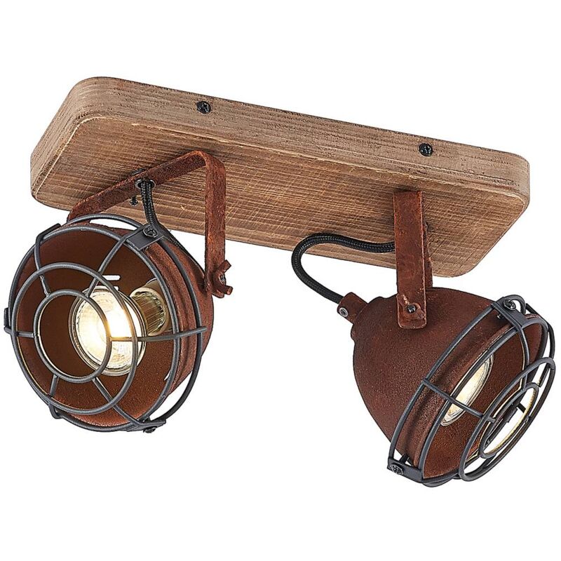 

Lindby Farovi foco de techo oxidado, 2 luces