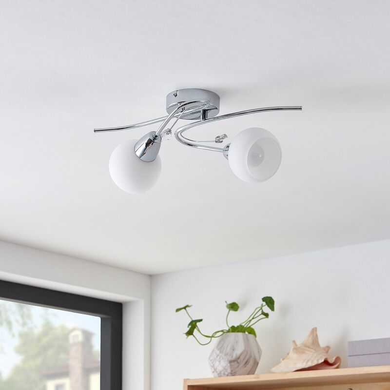 

Lindby Floresca lámpara de techo, 2 luces, cromo