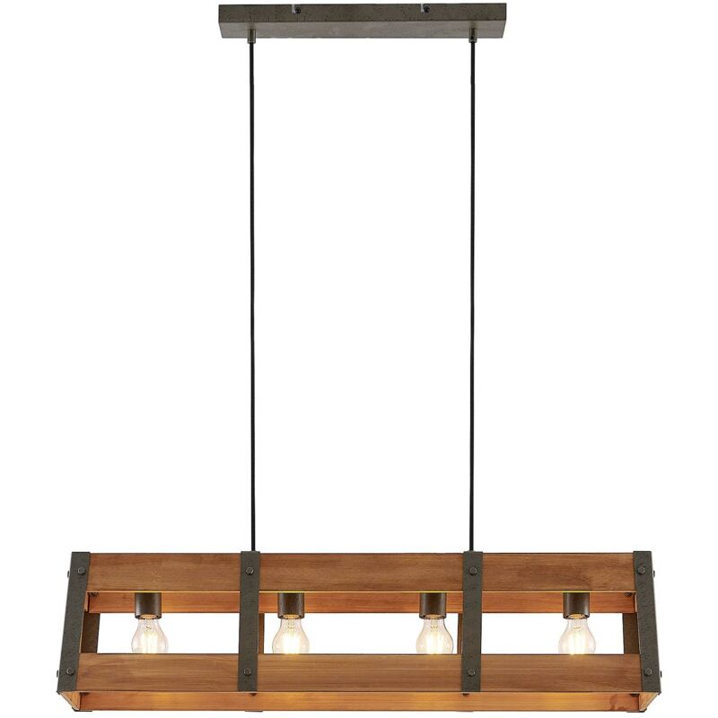 

Lindby Gudula lámpara colgante, pantalla de madera