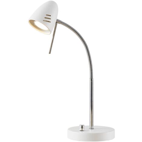 Lampada da tavolo LED Lindby Tijan, grigio, braccio flessibile