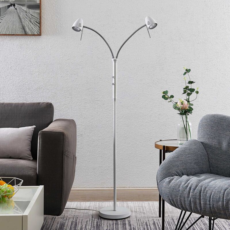 

Heyko lámpara de pie LED, atenuable 2 luces - Lindby