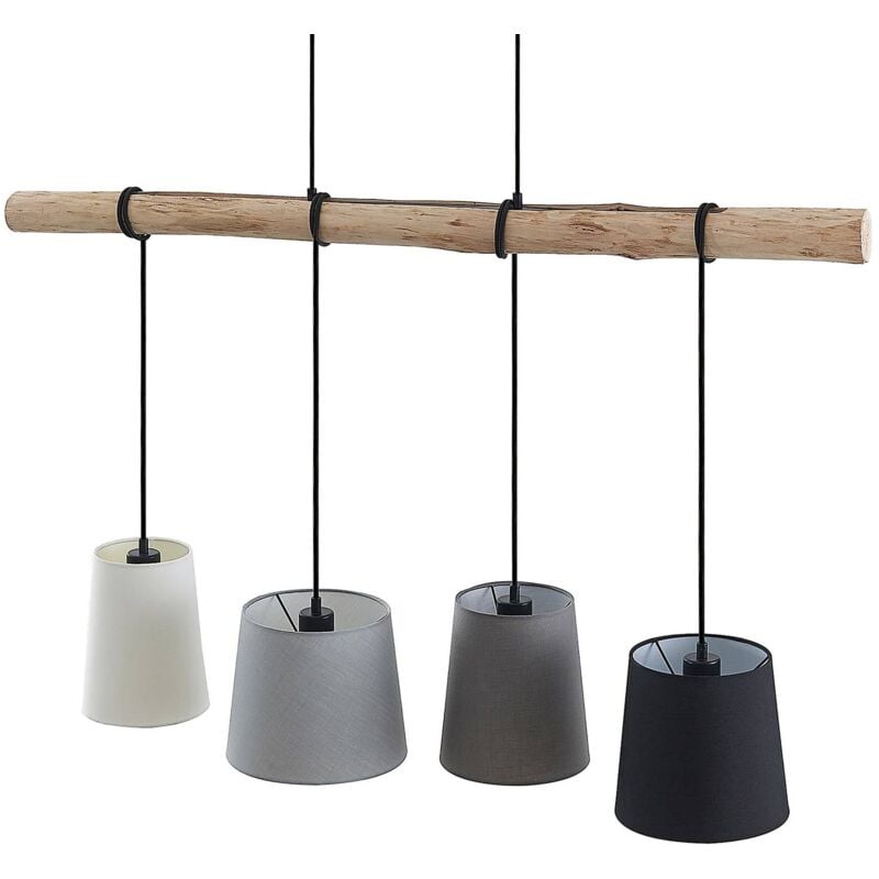 Neuwertig] Lindby Hinai Hängeleuchte Deckenlampe Pendelleuchte Lampe E27 Schwarz Grau We342 B-Ware