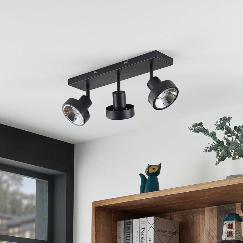 

Lindby Ignacio plafón 3 luces negro