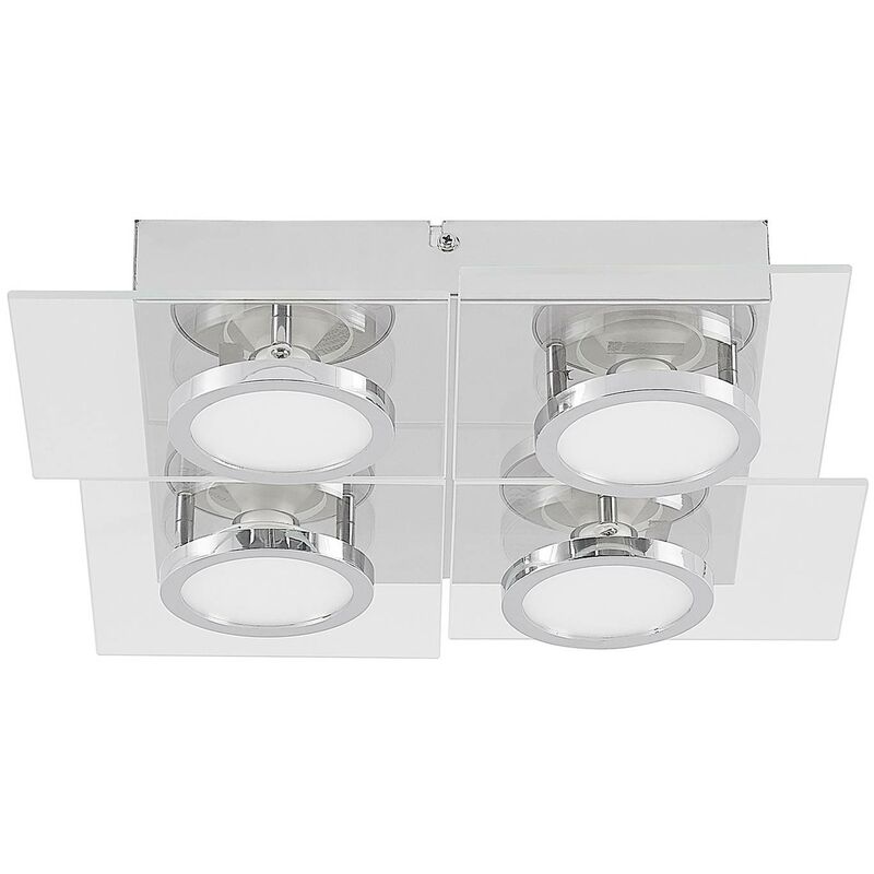 

Imiria plafón LED, cuadrado, 4 luces - Lindby