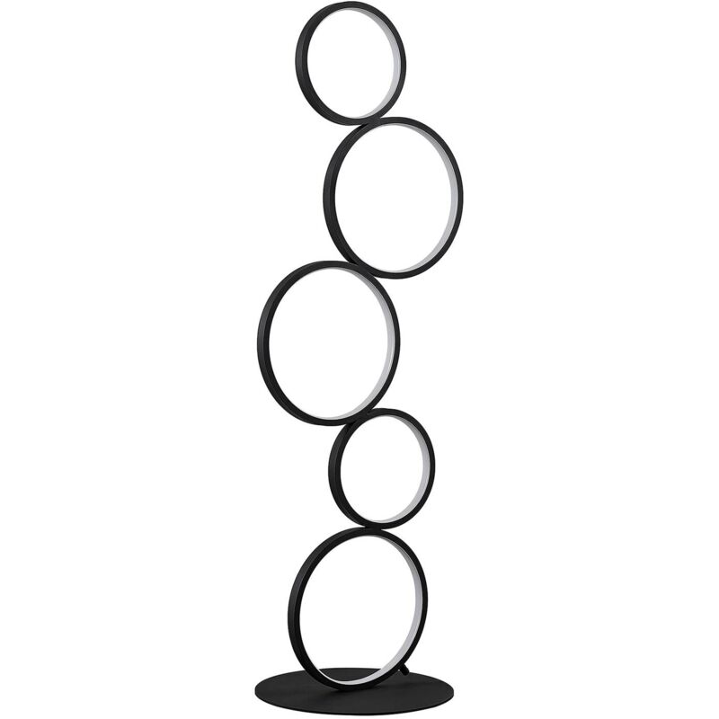 Lindby - Jacek piantana led con 5 anelli - nero