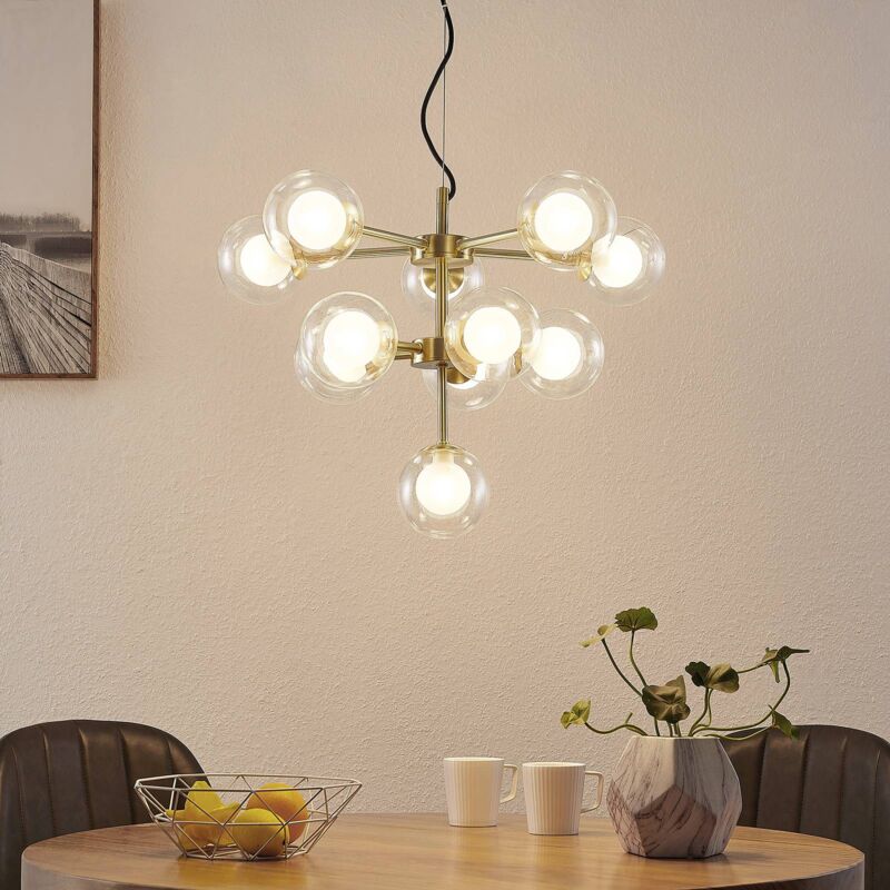 

Lindby Joaccin lámpara colgante vidrio G9 11 luces