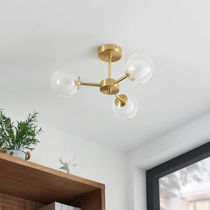 

Joaccin plafón, vidrio, G9, 3 luces - Lindby