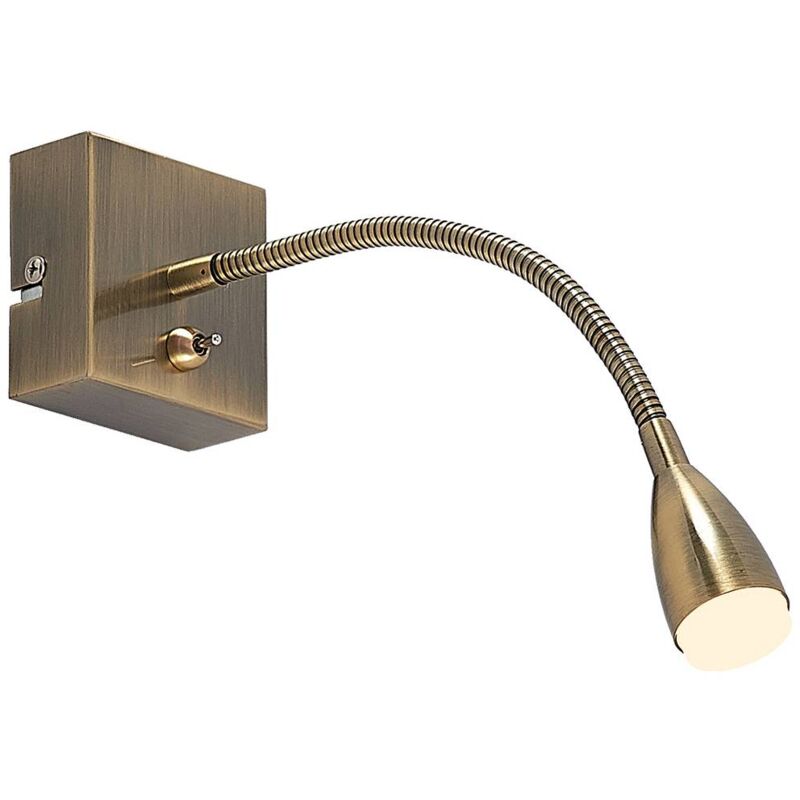 

Lindby Jolka brazo de lectura LED, latón antiguo