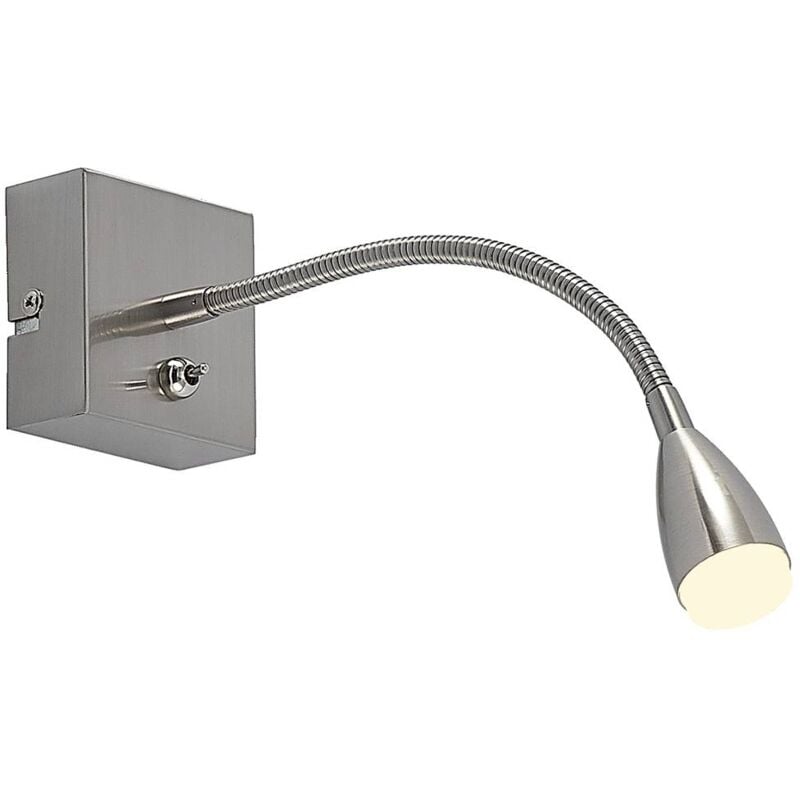 

Lindby Jolka brazo de lectura LED níquel satinado
