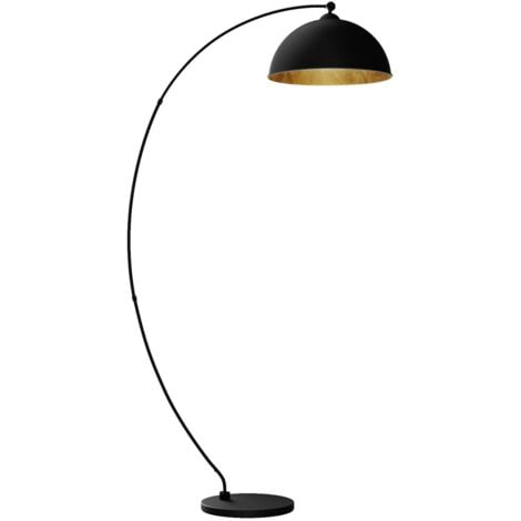 Lindby Lampada da terra arcuata Jonera nero e oro