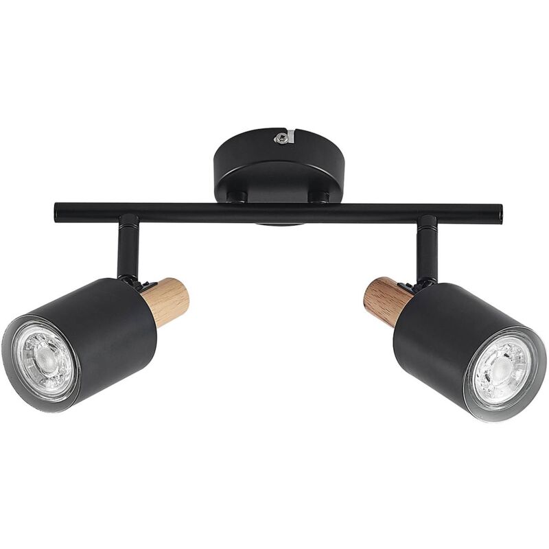 

Lindby Junes foco de techo LED 2 luces, negro