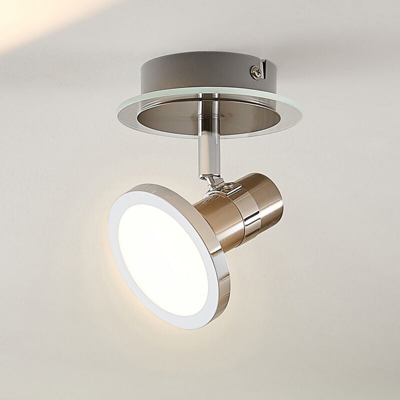 

Lindby Kajetan foco LED, níquel, 1 luz