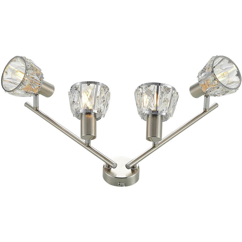 

Lindby Kosta lámpara de techo, 4 luces, níquel