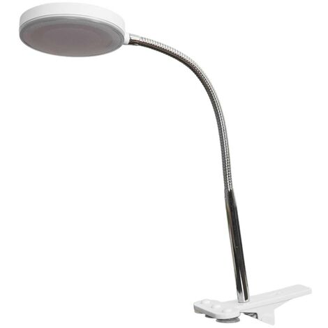 Lampada a pinza Milow, con LED e braccio flex