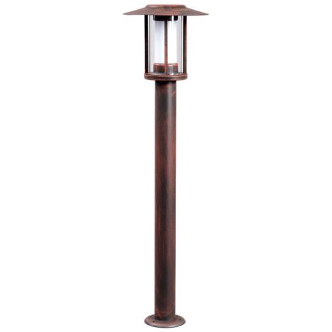 Lindby – Lampadaire d'extérieur LED 'Pavlos' 76 cm – Acier inoxydable finition rouillée – Diffusion douce et homogène – Éclairage jardin, terrasse, balcon