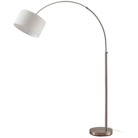 Lindby – Lampadaire en tissu blanc antique 200 cm – E27 pour ampoules LED – Éclairage d'accentuation pour salon et salle à manger