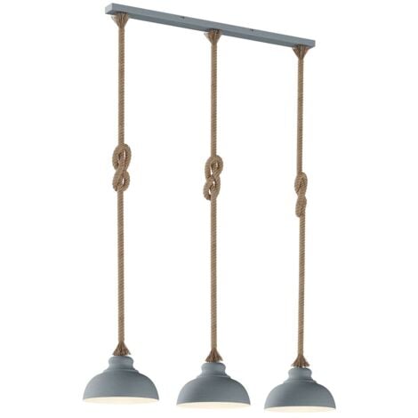 Lindby Lámpara colgante 'Chaby' en Gris de Metal