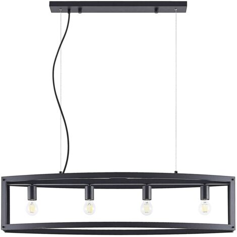 Lindby Lámpara colgante 'Mizgin' en Negro de Metal