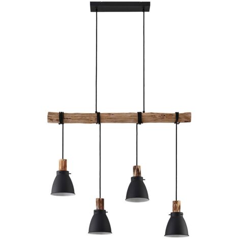 Lindby Lámpara colgante 'Trebale' en Negro de Metal