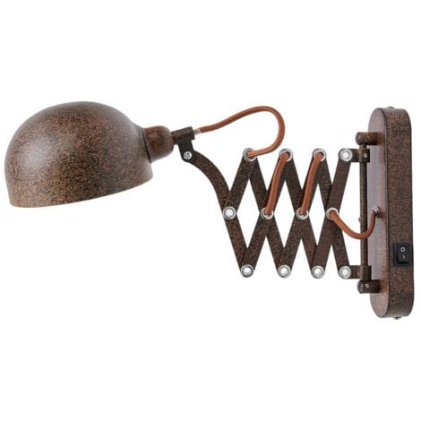 Lindby Lámpara de pared 'Curtis' en Marrón Metal