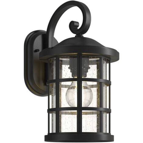 Lindby Lámpara de pared exterior 'Ankea' en Negro Plástico