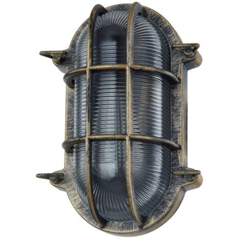 Lindby Lámpara de pared exterior 'Daaje' en Bronce Aluminio