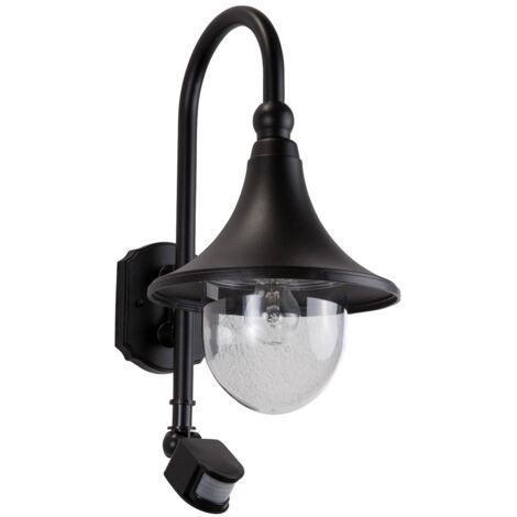 Lindby Lámpara de pared exterior 'Daphne' en Negro Aluminio