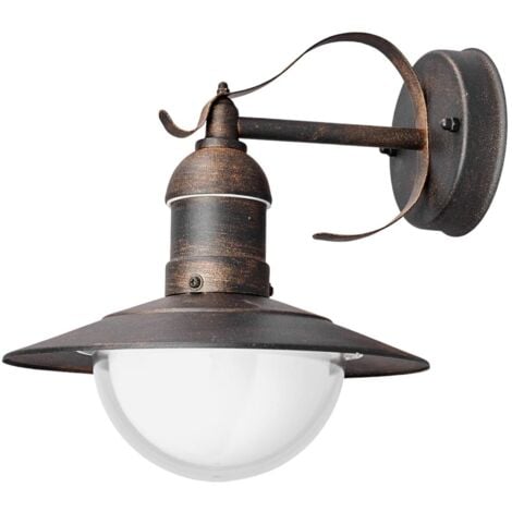 Lindby Lámpara de pared Led exterior 'Clea' en Cobre Acero