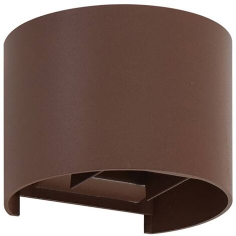 Lindby Lámpara de pared Led exterior 'Nivar' en Marrón Metal