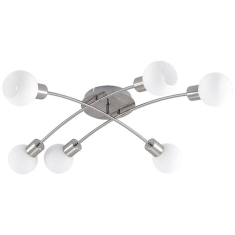 Lindby Lámpara de techo 'Agmar' en Gris Metal