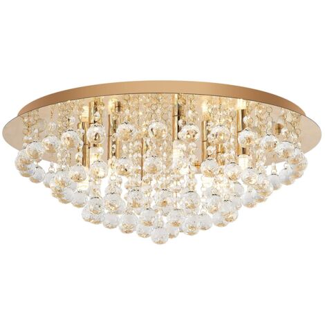 Lindby Lámpara de techo 'Gillion' en Dorado Cristal
