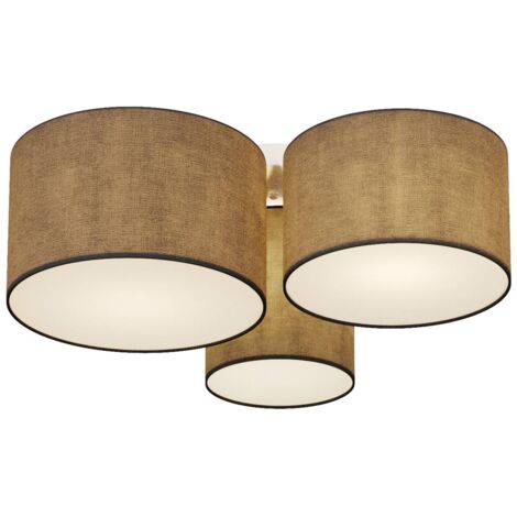 Lindby Lámpara de techo 'Laurenz' en Gris Textura, Tela, Tejido, Seda