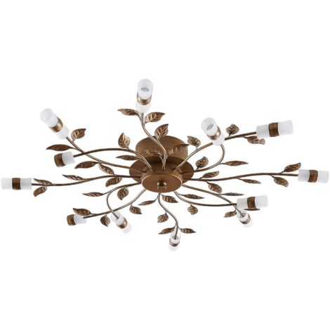 Lindby Lámpara de techo LED 'Bentas' en Bronce Metal