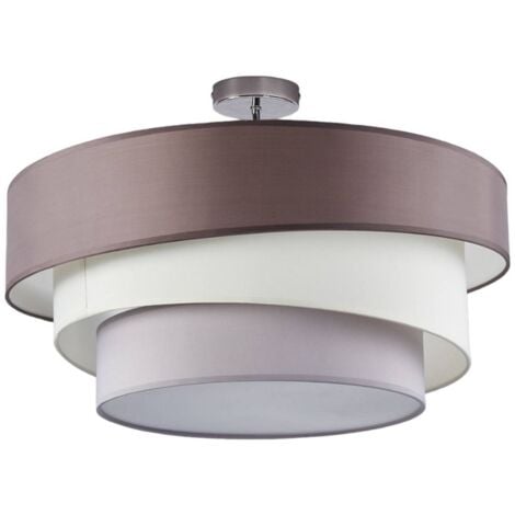 Lindby Lámpara de techo 'Melia' en Gris Textura, Tela, Tejido, Seda