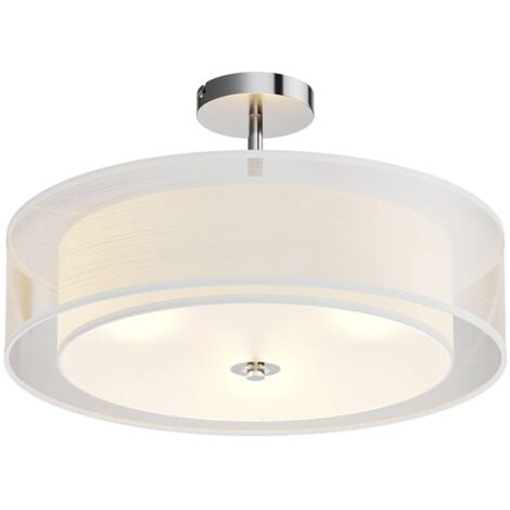 Lindby Lámpara de techo 'Pikka' en Marrón Textura, Tela, Tejido, Seda