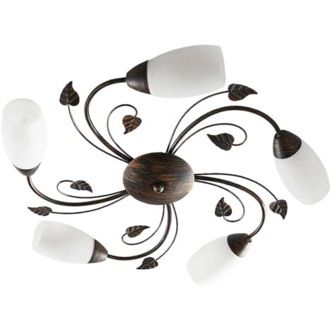 Lindby Lámpara de techo 'Stefania' en Marrón Metal