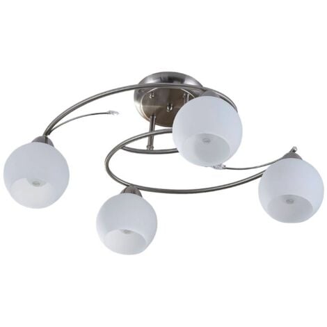 Lindby Lámpara de techo 'Svean' en Gris Vidrio