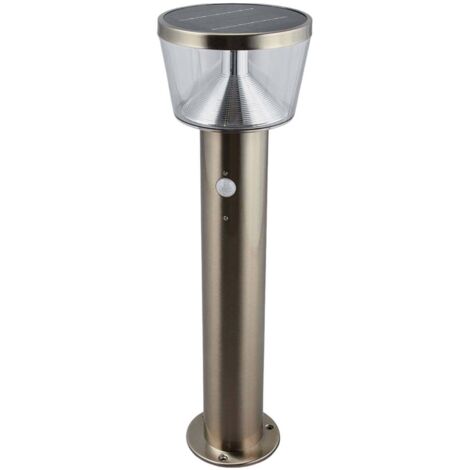 Lindby – Lampe solaire LED Antje en inox – Détecteur de mouvement – Luminosité 75 lumens – Indice de protection IP44 – Installation facile